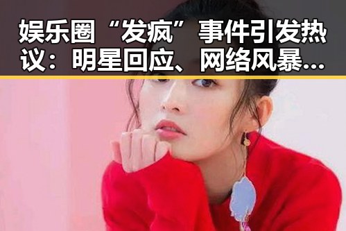 娱乐圈“发疯”事件引发热议：明星回应、网络风暴不断升级！